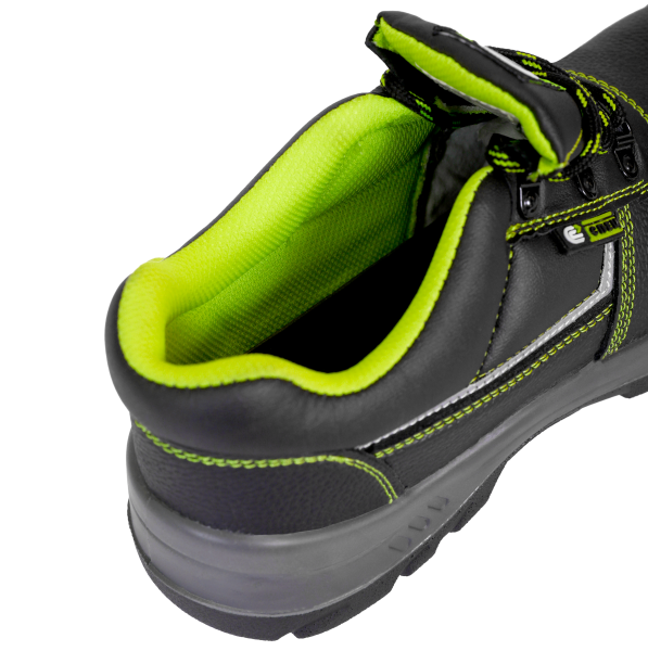 Полуботинки СПЕЦ ПУ/ПУ (черный/салатовый)