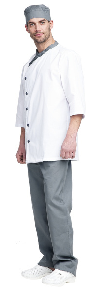 Костюм БИСТРО (белый/т.серый)