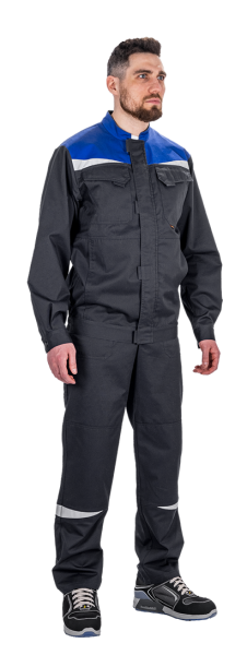 Костюм КМ-10 ЛЮКС АНТИСТАТ с ПК (т.синий/васильковый)