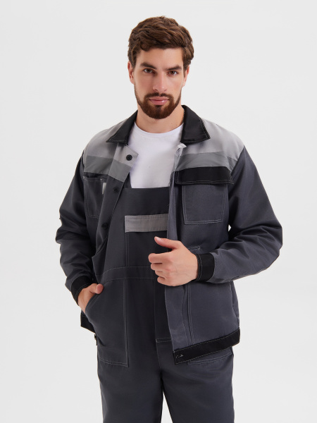 Костюм КОРПУС с ПК (т.серый/черный/св.серый)