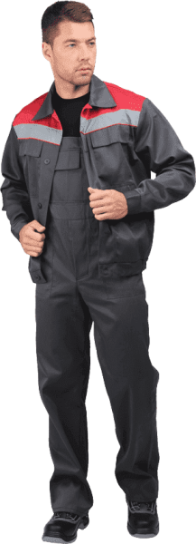 Костюм МАСТЕР ПРОФИ с ПК (серый/красный)