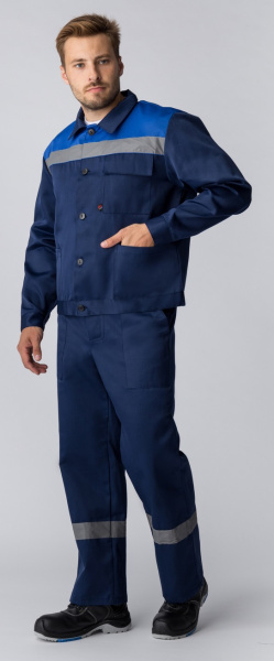 Костюм Т-2 СОП с ПК (т.синий/васильковый)