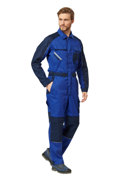 Комбинезон МЕГАПОЛИС (василек/т.синий)