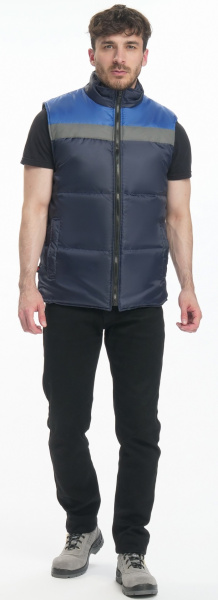 Жилет ЭКСПЕРТНЫЙ зимний с СОП (т.синий/васильковый)