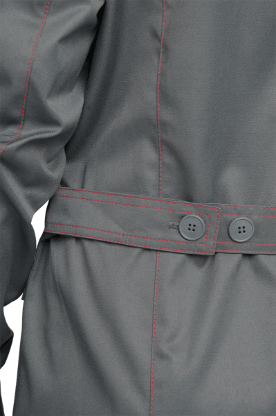 Халат КМ-10 ЛЮКС женский (серый/красный)