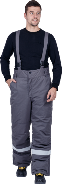 Костюм ЭЛЕКТРОСТОП ТЕРМО ЗЭТВ 62.5 зимний с БР (серый/красный)