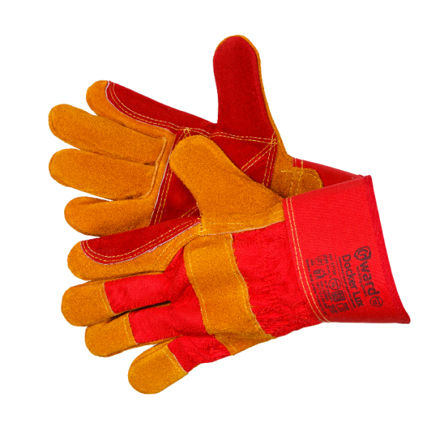 Перчатки DOCKER LUX комбинированные из спилка c усиленной ладонью