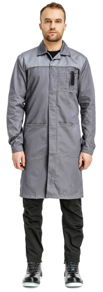 Халат RONTA HL102 (т.серый/св.серый/черный)