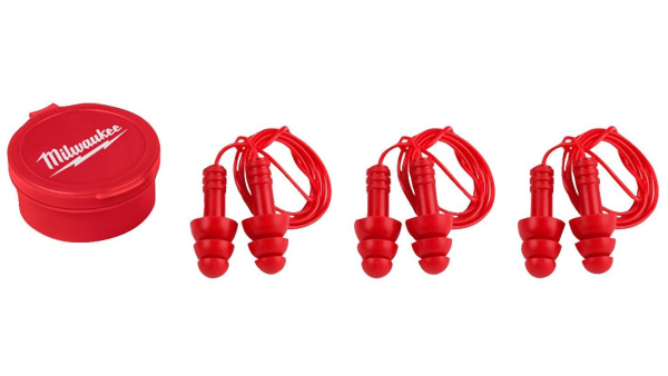 Беруши MILWAUKEE многоразовые на шнурке