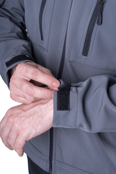 Куртка СОФТШЕЛЛ (серый/черный)