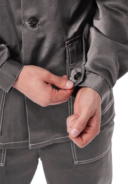 Костюм ДАМАСК с БР (т.серый/св.серый/красный)