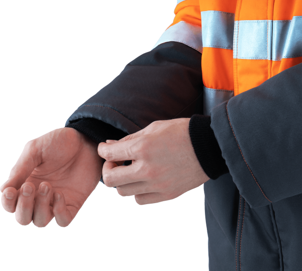 Костюм РЕФЛЕКТ-2 зимний с ПК (оранжевый/серый)