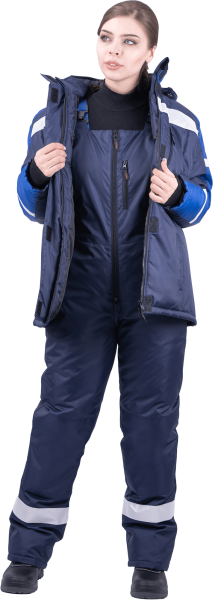 Костюм РОУД женский зимний с ПК (т.синий/василек)