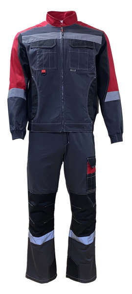 Костюм ФОРМУЛА КОТТОН ФБ1 с БР (т.серый/чёрный/красный)