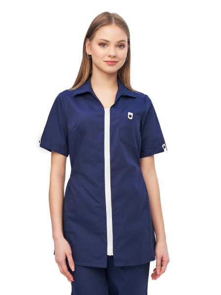 Костюм ГЛОРИЯ 2 женский с БР (т.синий/белый)