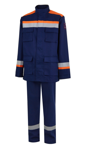Комплект ЭНЕРГИЯ-А специальный с курткой-накидкой и БР (т.синий/оранжевый)