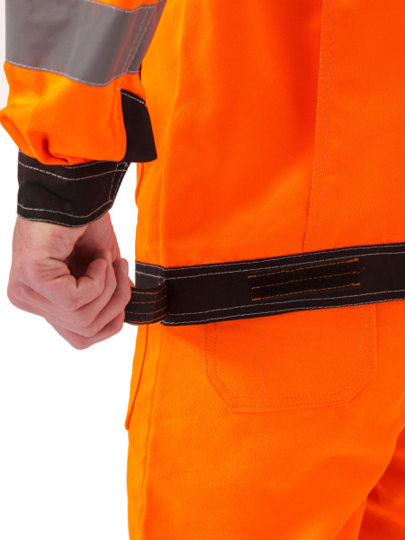 Костюм ПРОТЕКТ-ЛЮКС сигнальный с ПК (оранжевый/черный)