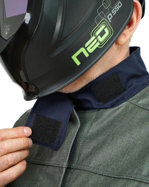 Костюм сварщика ОНИКС СОП 3 кл.защиты с силикон.накладками с БР (т.синий)