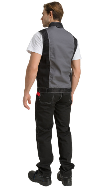 Жилет RONTA JT3246 (т.серый/св.серый/черный)