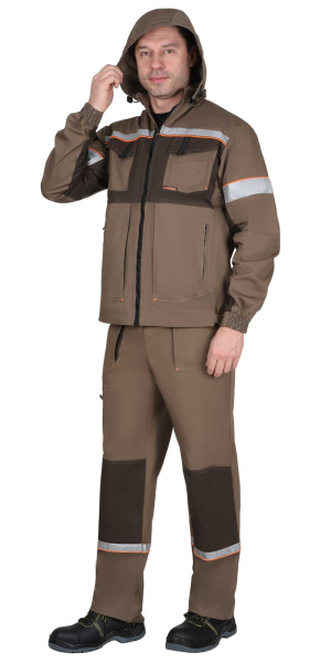 Костюм СИРИУС-РОДОС с БР (св.коричневый/т.коричневым)