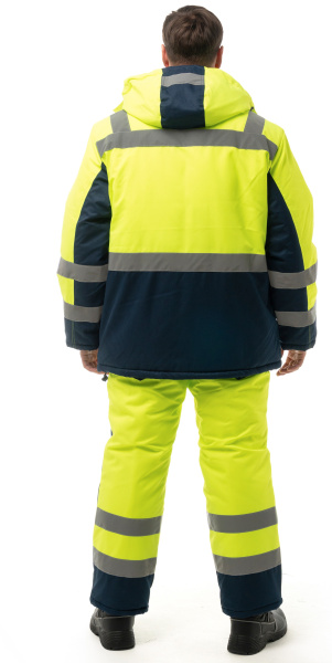 Костюм НОРДИК зимний с ПК (лимонный/т.синий)