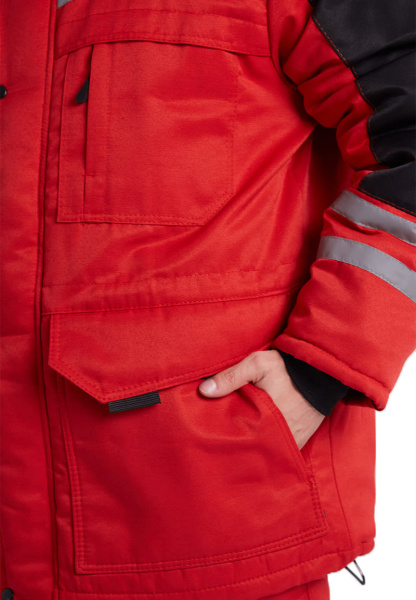 Костюм ЗИМНИК зимний с БР (красный/черный)