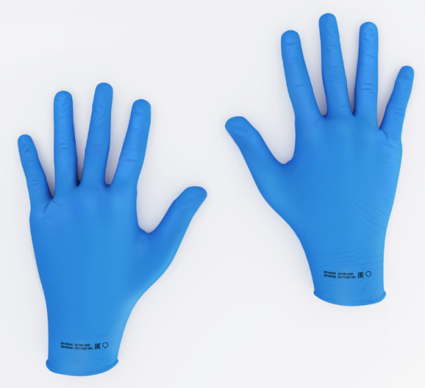 Перчатки DPG MEDIUM BLUE нитриловые неопудренные одноразовые (синий)