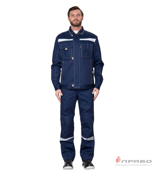 Костюм ПРОФЕССИОНАЛ-1 с БР (синий/бежевый)
