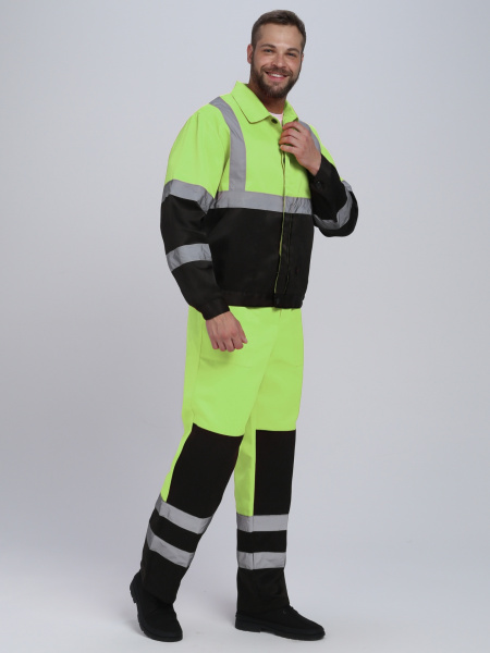 Костюм ЯРКСИОН-2 СОП К. сигнальный с ПК (желтый/черный)