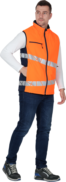 Жилет ACTIVE утепленный (оранжевый/синий)