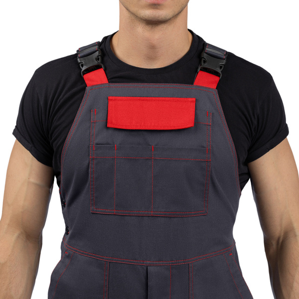 Костюм ВОЛГА с ПК (т.серый/красный)