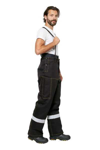 Костюм сварщика ФАЙМЕР 2 зимний с БР (черный/желтый)