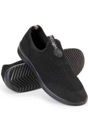 Кроссовки текстильные без шнурков (черный)