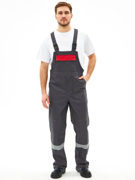 Костюм ЛИПЕЦК-2 СОП CH с ПК (т.серый/красный)