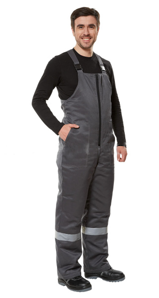 Костюм ТИМБЕР зимний с ПК (т.серый/красный)