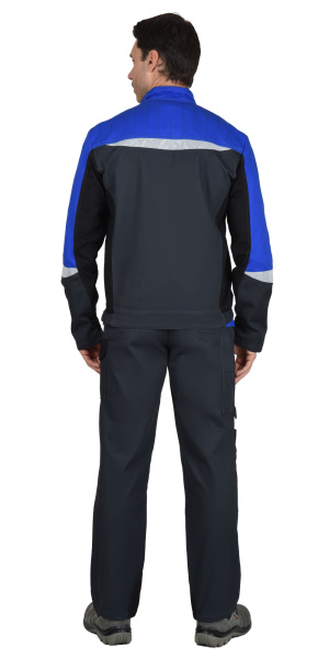 Костюм СИРИУС-ФАВОРИТ-МЕГА с ПК (серый/черный/васильковый)