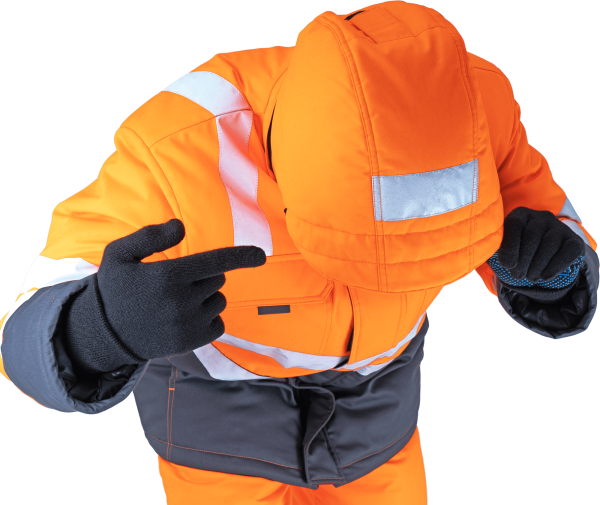 Костюм РЕФЛЕКТ-2 зимний с ПК (оранжевый/серый)