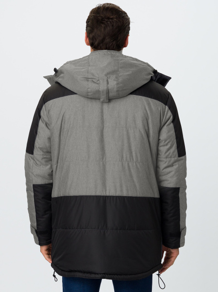 Куртка ПРЕМИУМ CH зимняя (т.серый меланж/черный)