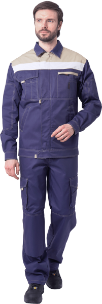 Костюм ДОКЕР с ПК (т.синий/бежевый)