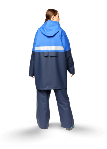 Костюм влагозащитный с СОП (васильковый/т.синий)