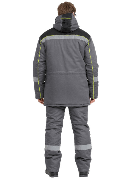Костюм RONTA KS580 зимний с ПК (т.серый/черный/лайм)