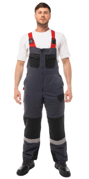 Костюм ФОРМУЛА зимний с СОП (т.серый/красный)