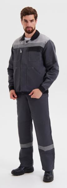 Костюм КОРПУС с ПК (т.серый/черный/св.серый)