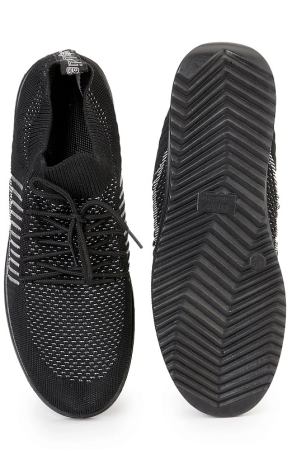 Кроссовки ПУ текстильные (черный)