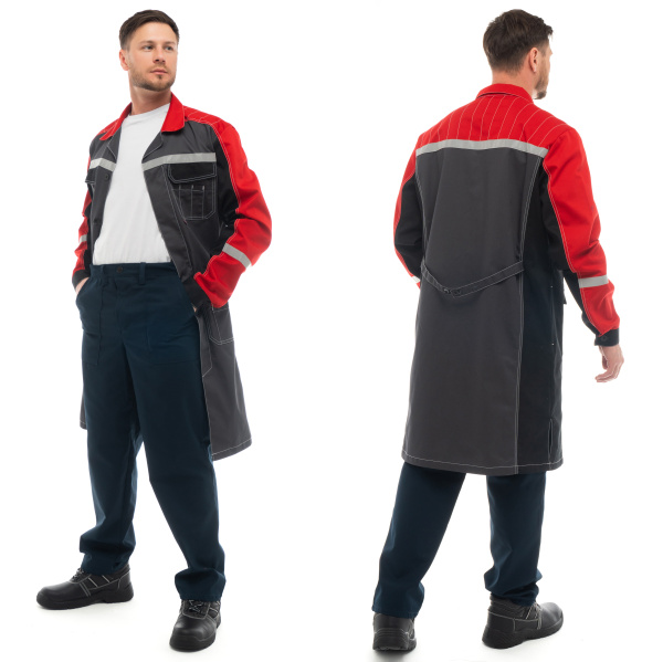 Халат ФОРМУЛА ИТР (т.серый/красный)