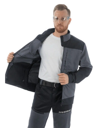 Куртка BRODEKS KS 234 (серый/черный) с вашим логотипом