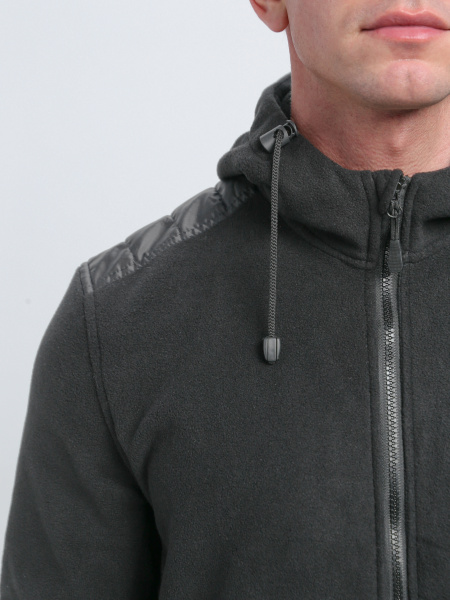 Куртка КЭМП флисовая с капюшоном (т.серый)