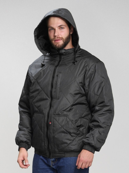 Куртка БОМБЕР-ЛЮКС демисезонная (т.серый)