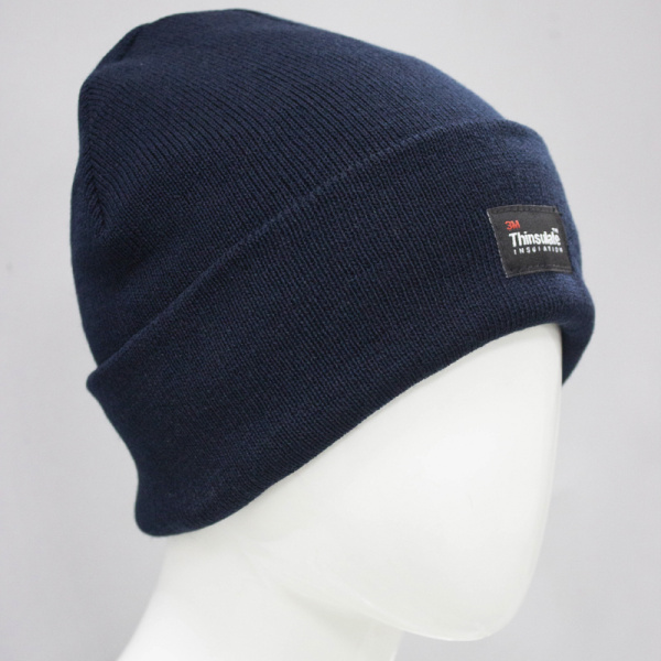 Шапка СЕВЕР трикотажная двойная утепленная (т.синий)
