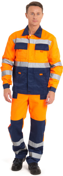 Костюм ЗАРНИЦА СОП с ПК (оранжевый/т.синий)